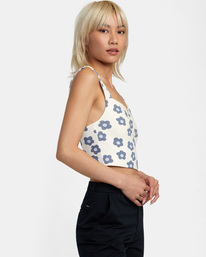 5 Pleasure Cropped Tank Top White AVJKT00181 RVCA