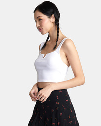4 Pleasure Cropped Tank Top Orange AVJKT00181 RVCA