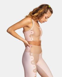 5 Linear Yang Sports Bra Beige AVJKT00197 RVCA
