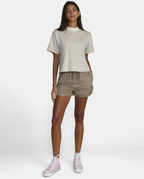 3 Kinney Mock Neck Tee White AVJKT00198 RVCA