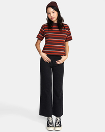 3 Kinney Mock Neck Tee Brown AVJKT00198 RVCA