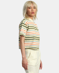 5 Kinney Mock Neck Tee Yellow AVJKT00198 RVCA