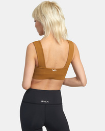 rvca, Wide Strap Sports Bra, TOBACCO (tob) WIDE STRAP BRA AVJKT00204