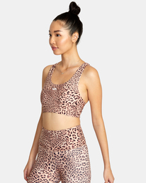 4 VA Essential Mid Support Sports Bra Pink AVJKT00206 RVCA