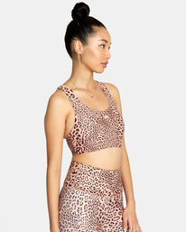 5 VA Essential Mid Support Sports Bra Pink AVJKT00206 RVCA