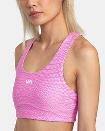 2 VA Essential Mid Support Sports Bra Pink AVJKT00206 RVCA