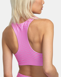 6 VA Essential Mid Support Sports Bra Pink AVJKT00206 RVCA