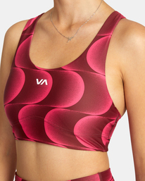 2 VA Essential Mid Support Sports Bra Pink AVJKT00206 RVCA
