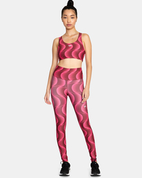 3 VA Essential Mid Support Sports Bra Pink AVJKT00206 RVCA