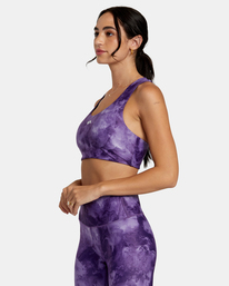 4 VA Essential Mid Support Sports Bra Purple AVJKT00206 RVCA