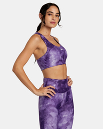 5 VA Essential Mid Support Sports Bra Purple AVJKT00206 RVCA