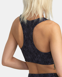 6 VA Essential Mid Support Sports Bra Grey AVJKT00206 RVCA