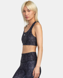 4 VA Essential Mid Support Sports Bra Grey AVJKT00206 RVCA