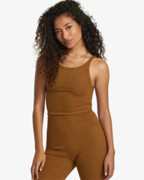 4 Slide Tank Top Brown AVJKT00220 RVCA