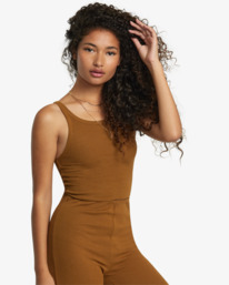 5 Slide Tank Top Brown AVJKT00220 RVCA