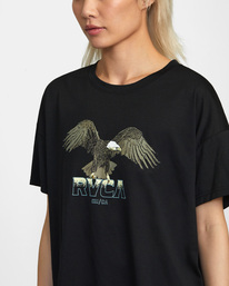 2 RVCA Eagle Technical Oversized T-Shirt Black AVJKT00231 RVCA