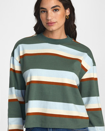 2 Kinney Long Sleeve - T-shirt manches longues pour Femme Bleu AVJKT00264 RVCA