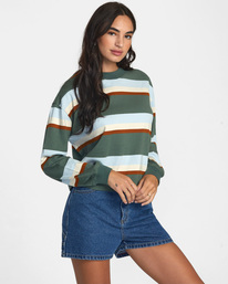 5 Kinney Long Sleeve - T-shirt manches longues pour Femme Bleu AVJKT00264 RVCA