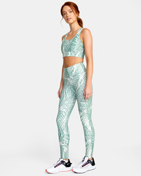 2 VA Essential Workout Leggings Green AVJNP00123 RVCA