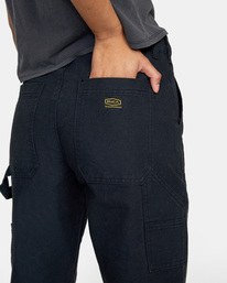 7 Recession Collection - Slim Fit Trousers for Women Black AVJNP00138 RVCA