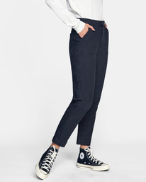 6 Recession Collection - Slim Fit Trousers for Women Black AVJNP00138 RVCA