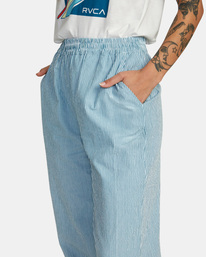 7 New Yume Seersucker Woven Pants Blue AVJNP00165 RVCA