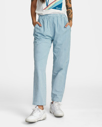 0 New Yume Seersucker Woven Pants Blue AVJNP00165 RVCA