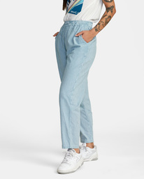 2 New Yume Seersucker Woven Pants Blue AVJNP00165 RVCA