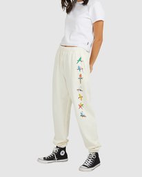 4 LP x KLW Parrot Ice Sweatpants White AVJNP00168 RVCA