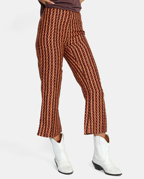 4 Drip High-Waisted Pants Brown AVJNP00181 RVCA