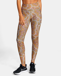 rvca, Kelsey Brookes VA Essential Leggings, MUSCIMOL GOLD (wbv6) Kelsey Brookes VA - High Waist Workout Leggings for Women AVJNP00184