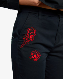 6 Mark Oblow Cropped Pants Black AVJNP00201 RVCA