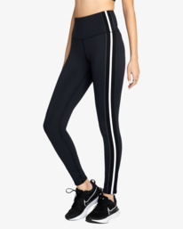 2 Elastic Side Workout Leggings Black AVJNP00202 RVCA