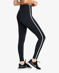3 Elastic Side Workout Leggings Black AVJNP00202 RVCA