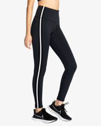 4 Elastic Side Workout Leggings Black AVJNP00202 RVCA