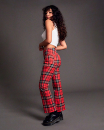 1 Ramone Woven Plaid Pants Red AVJNP00219 RVCA