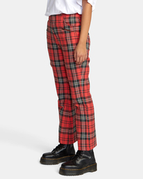 5 Ramone Woven Plaid Pants Red AVJNP00219 RVCA