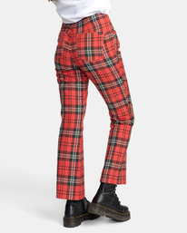 6 Ramone Woven Plaid Pants Red AVJNP00219 RVCA