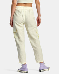 4 New Yume Cargo Pants Yellow AVJNP00226 RVCA