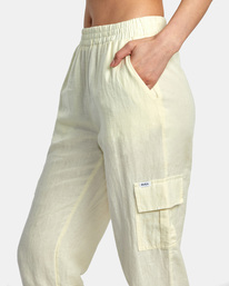 5 New Yume Cargo Pants Yellow AVJNP00226 RVCA