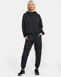 1 THUG ROSE TRACK TECHNICAL JOGGERS Black AVJNP00240 RVCA