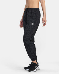 2 Thug Rose Track Technical Joggers Black AVJNP00240 RVCA