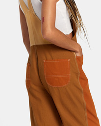 6 Trader Overall - Dungarees for Women Grey AVJNP00264 RVCA