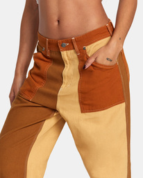 2 Shuffle - Cotton Trousers for Women Grey AVJNP00271 RVCA