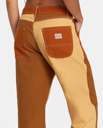 6 Shuffle - Cotton Trousers for Women Grey AVJNP00271 RVCA