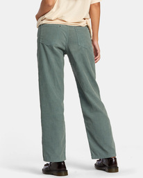 1 Heritage - Corduroy Wide Leg Trousers for Women Blue AVJNP00277 RVCA