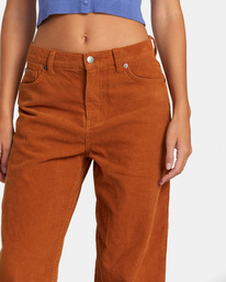 2 Heritage - Pantalon en velours côtelé pour Femme Marron AVJNP00277 RVCA