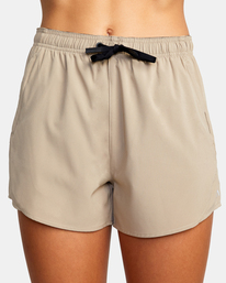 6 VA Essential Yogger Workout Shorts 3" Grey AVJNS00118 RVCA