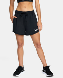 0 Women's Sport Vent Workout Shorts 2.5" Black AVJNS00127 RVCA