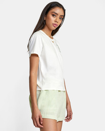 4 Linen Sawyer Elastic Waist Shorts Green AVJNS00139 RVCA